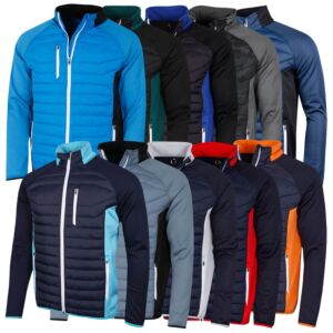 Sunderland Mens Zermatt Padded Full Zip Windproof Performance Golf Jacket