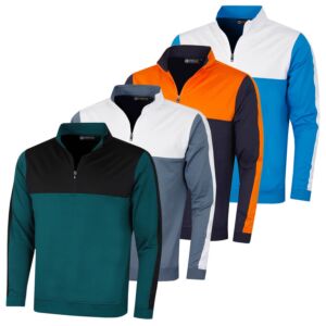 Sunderland Mens Arizona Stretch Water Repellent Midlayer Golf Sweater