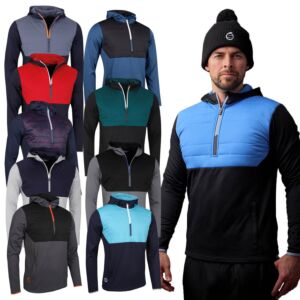 Sunderland Mens Everest Hybrid 4-Way Stretch Quarter Zip Golf Hoody