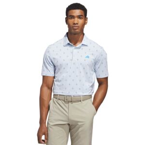 adidas Golf Mens Ultimate365 Essence Print Climacool Stretch Polo Shirt
