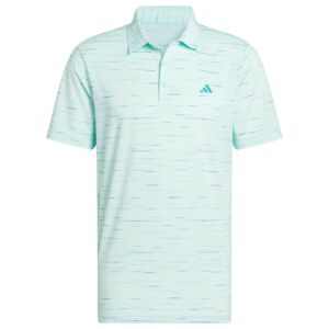 adidas Golf Mens Ultimate365 Mesh Glimmer Print Stretch Polo Shirt