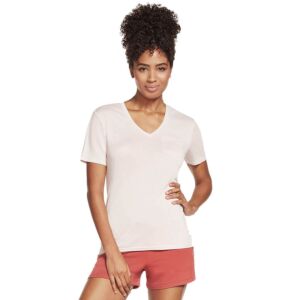 Skechers Womens Apparel Tranquil V-Neck Modal Chest Pocket T-Shirt