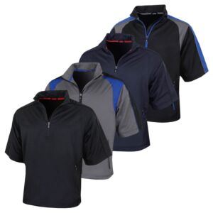 Proquip Golf Mens Zephyr Half Zip Short Sleeve Waterproof Wind Shirt