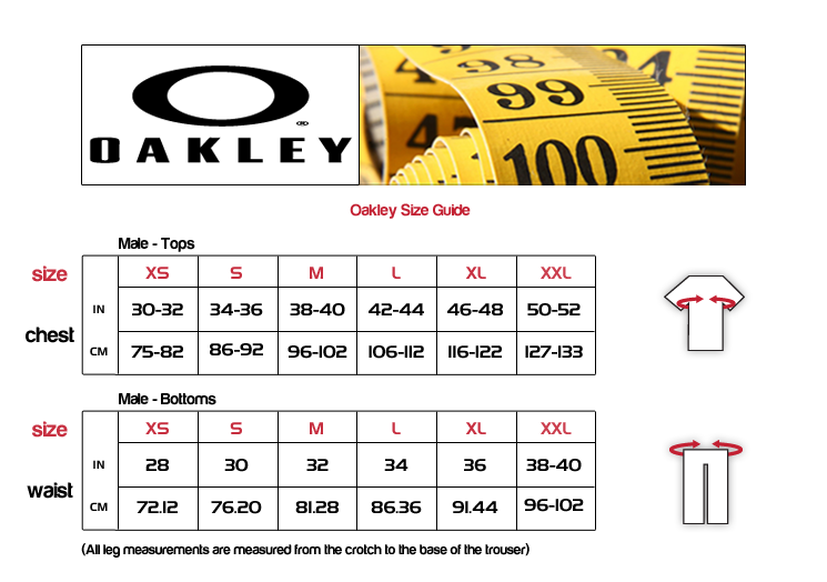 Oakley Ski Jacket Size Chart