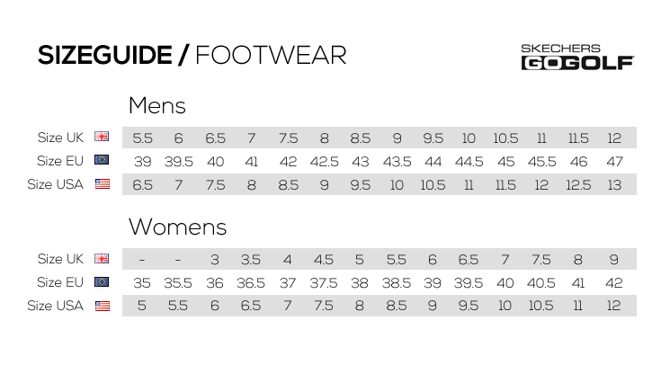 skechers shoe size chart