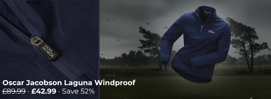 Oscar Jacobson Mens Laguna Windproof Lightweight Quarter Zip Golf Jacket