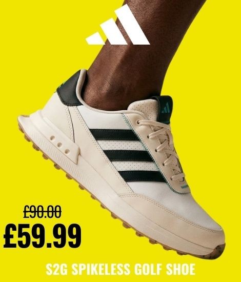 adidas Golf Mens S2G Spikeless Leather Textile Waterproof Golf Shoes