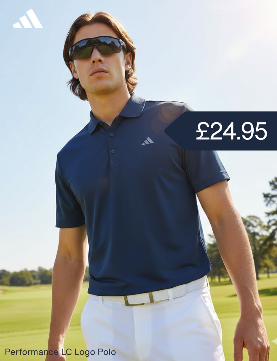 adidas Performance Golf Polo Shirt Model Shot