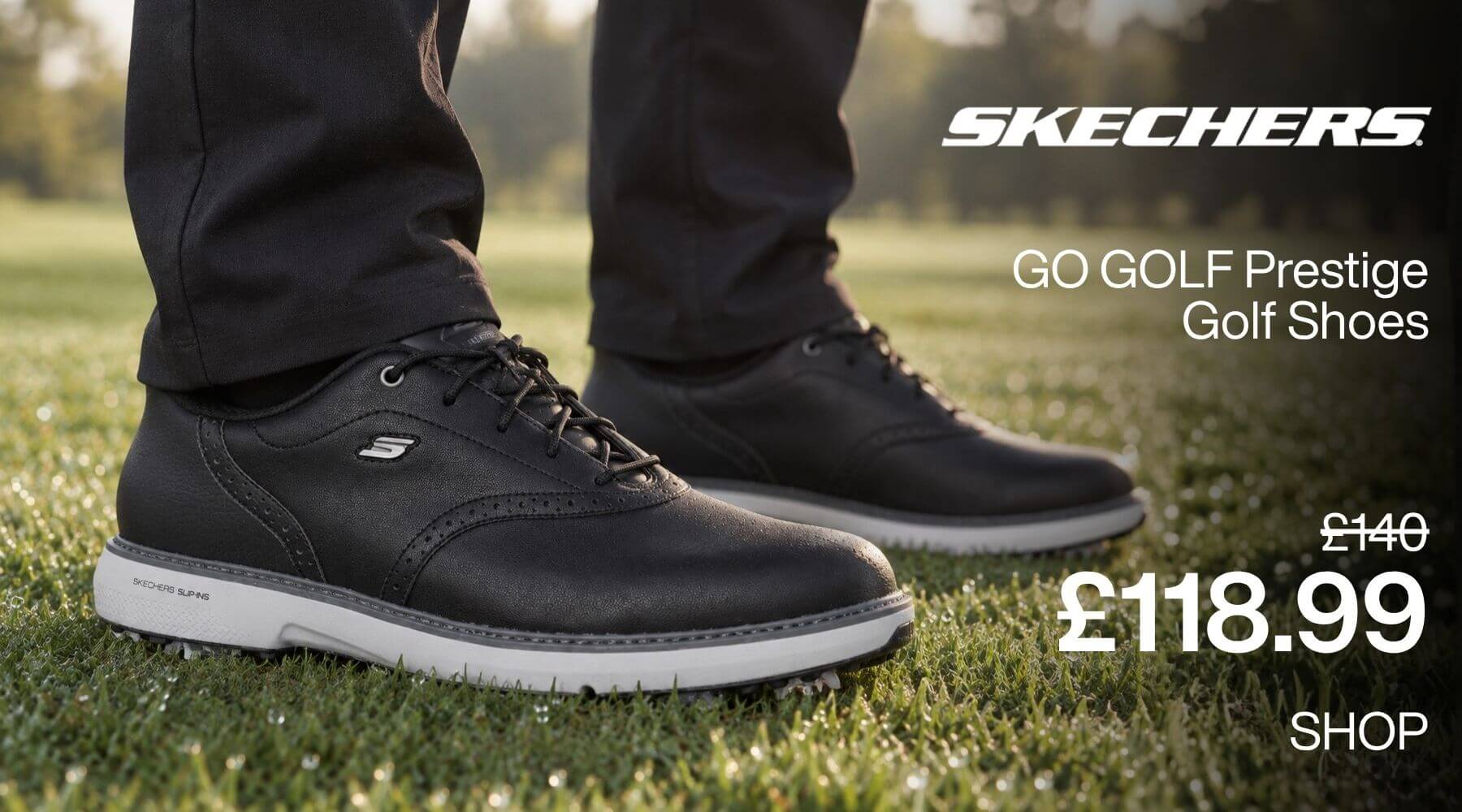 Skechers Mens Slip-ins GO GOLF Prestige Leather Waterproof Golf Shoes