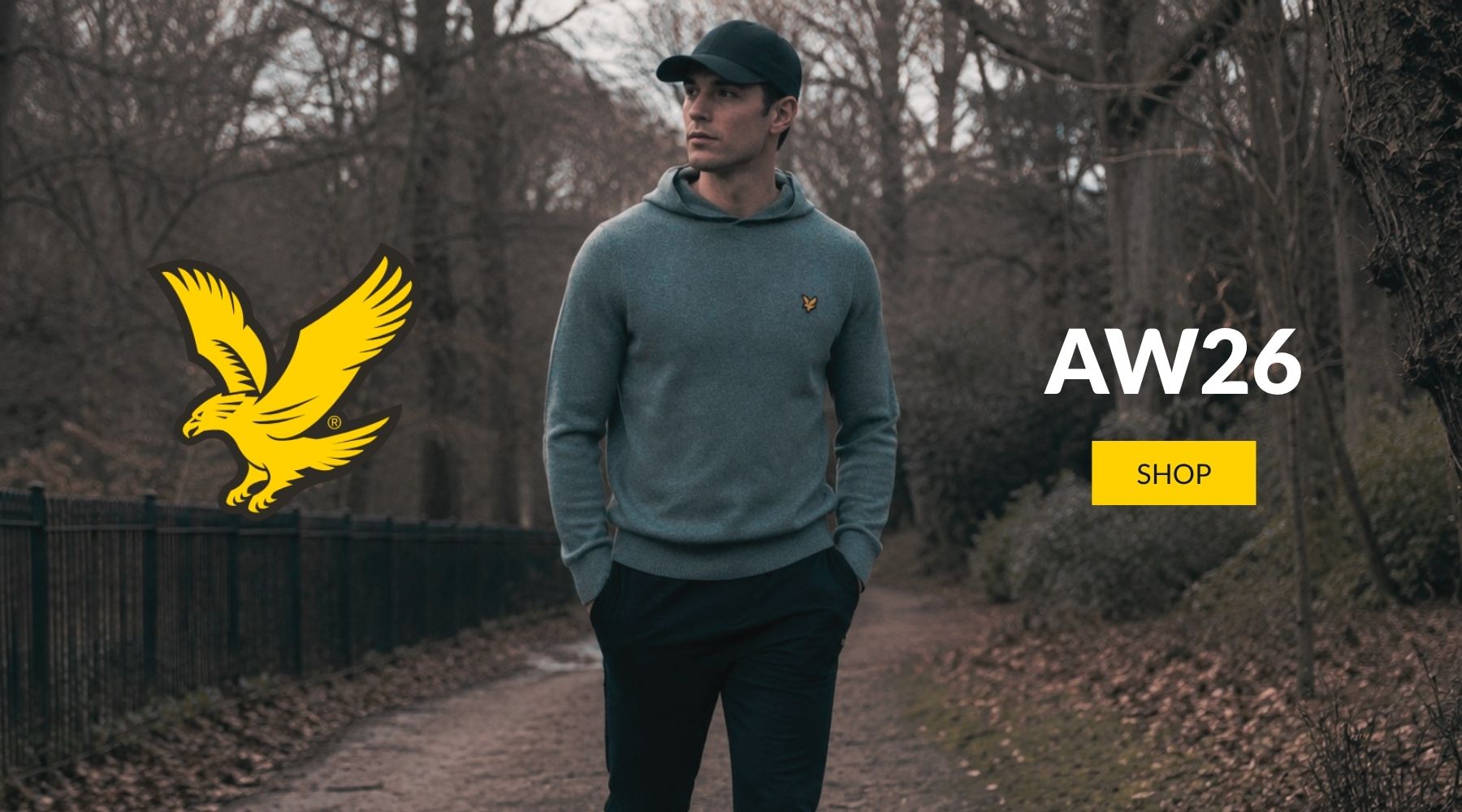 Lyle & Scott Golfing Brand Banner Model Shot