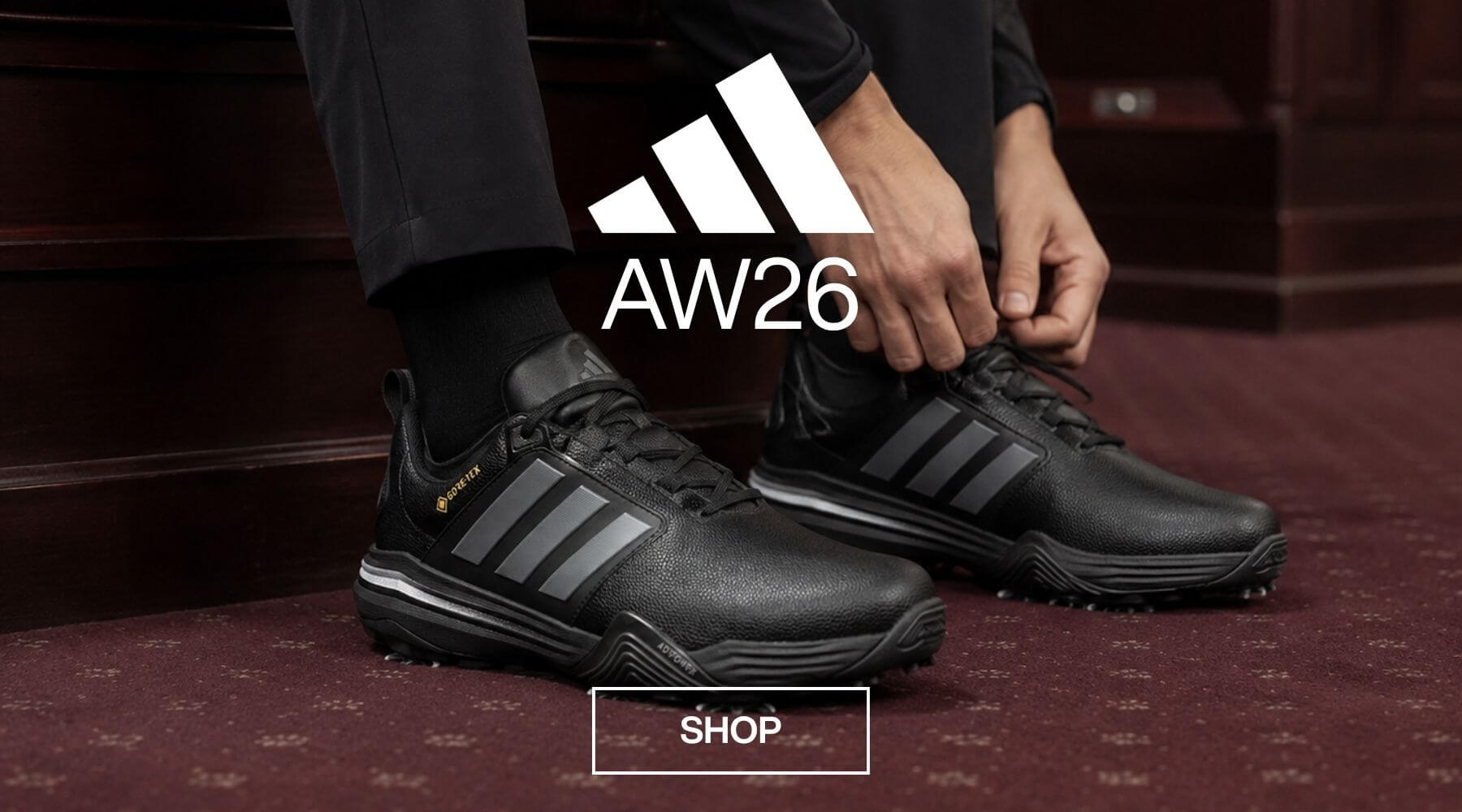 adidas Golf Mens Adipower Gore-Tex Waterproof Leather Spiked Golf Shoes