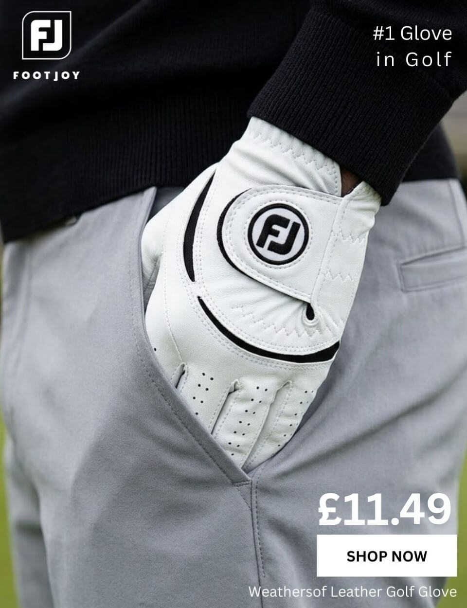 FootJoy Mens 2026 WeatherSof LH Ultimate Grip Leather Performance Golf Glove