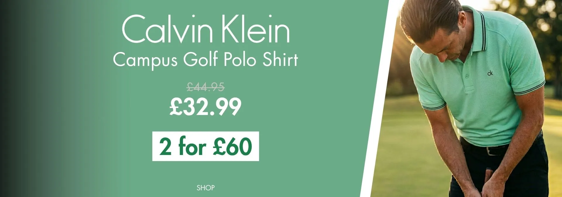Calvin Klein Mens 2026 Campus 3 Button Ribbed Collar Golf Polo Shirt