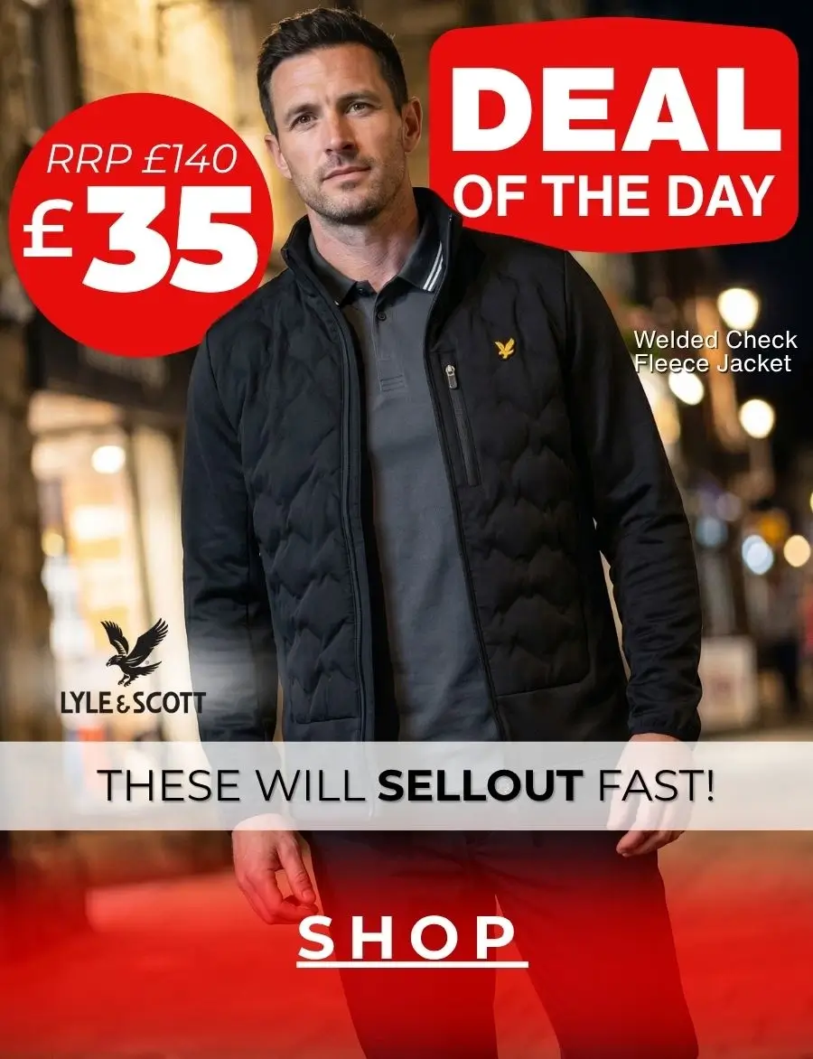 Lyle & Scott Mens Welded Check Chest Pocket Warm Regular Fit Fleece Jacket