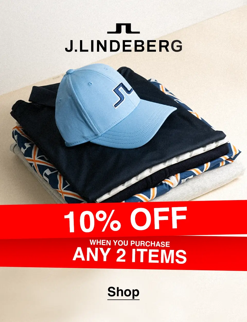 J.Lindeberg - 10% off when you purchase any 2 items