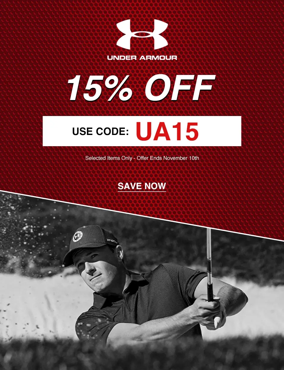 UNDER ARMOUR 15% OFF