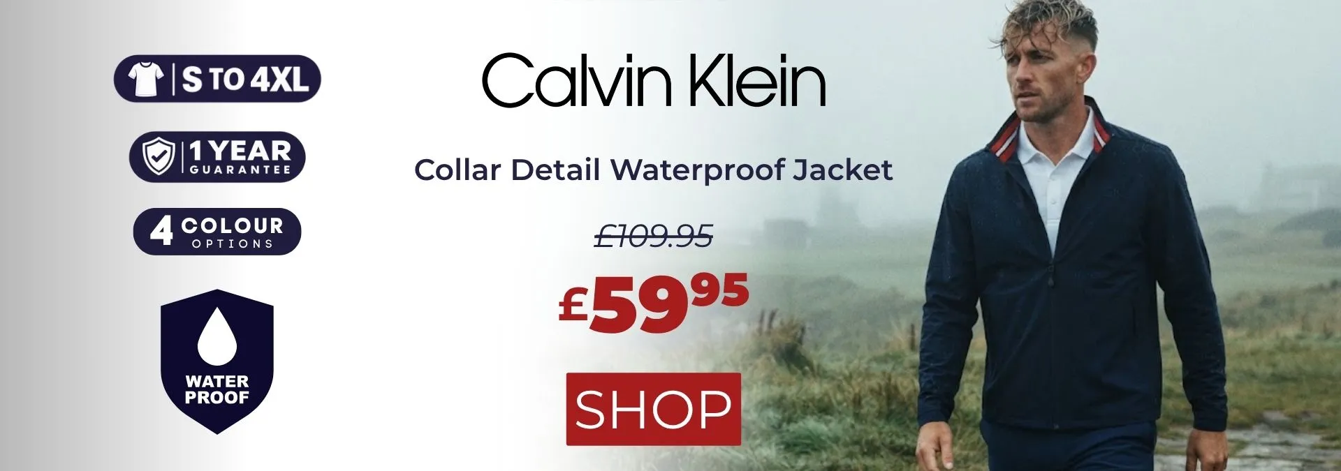 Calvin Klein Men's Waterproof Stretch Golf Jacket