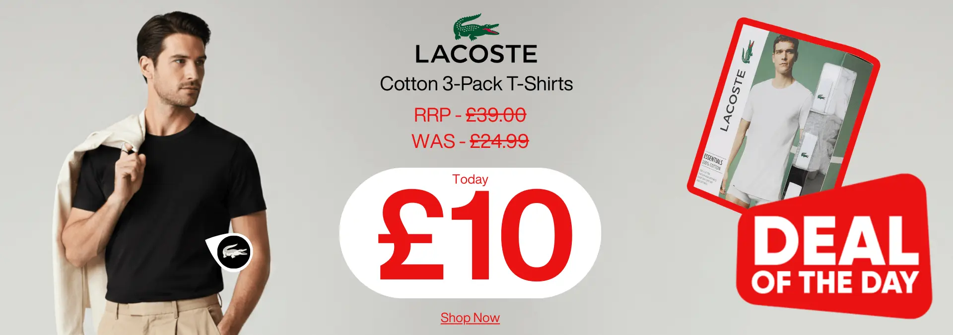 Lacoste 3-Pack T-Shirts Deal