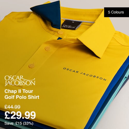Oscar Jacobson Mens Chap II Tour Breathable Golf Polo Shirt